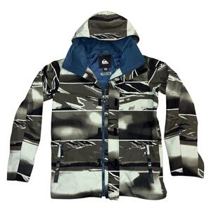 Quicksilver Men's Dry Flight Tech 10K Jacket Size Medium All Over Print Green